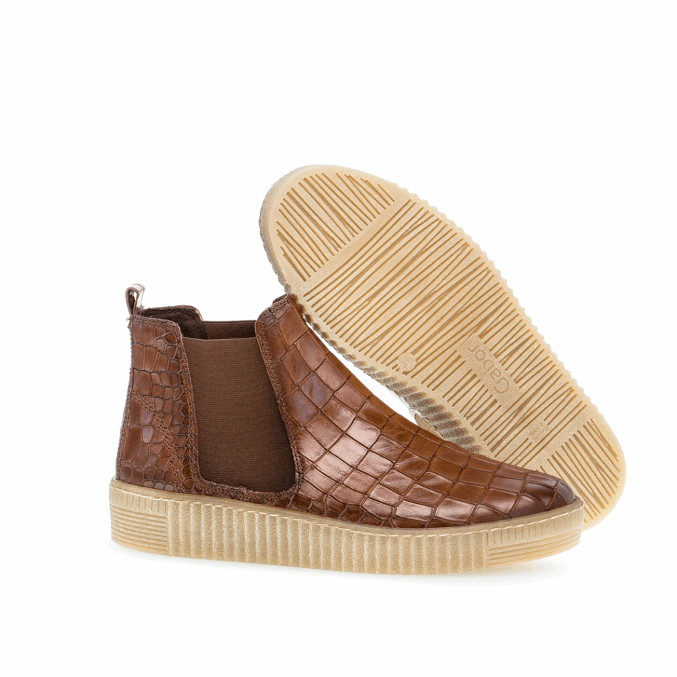 Whisky Kroko Chelsea Sneaker Gabor | Exclusif